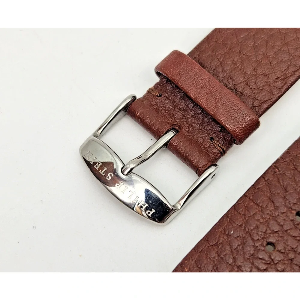 Authentic Phillip Stein Brown Learher Watch Band 18 mm